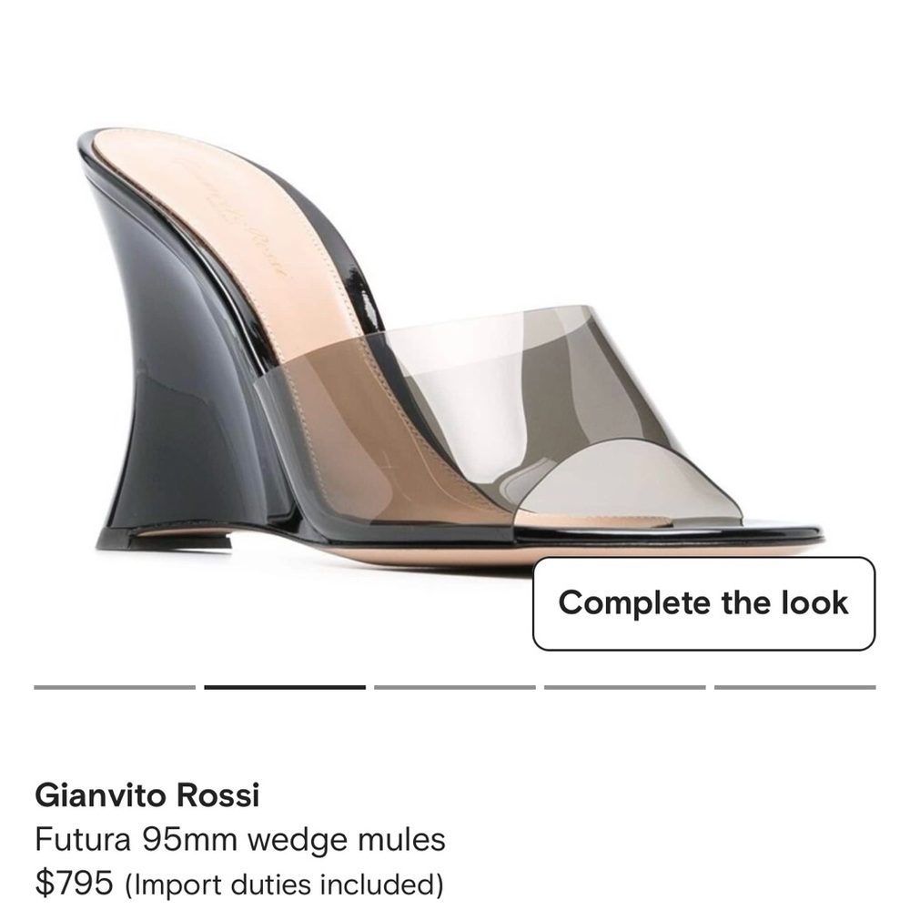 Gianvito Rossi wedges PVC Black AUTHENTIC